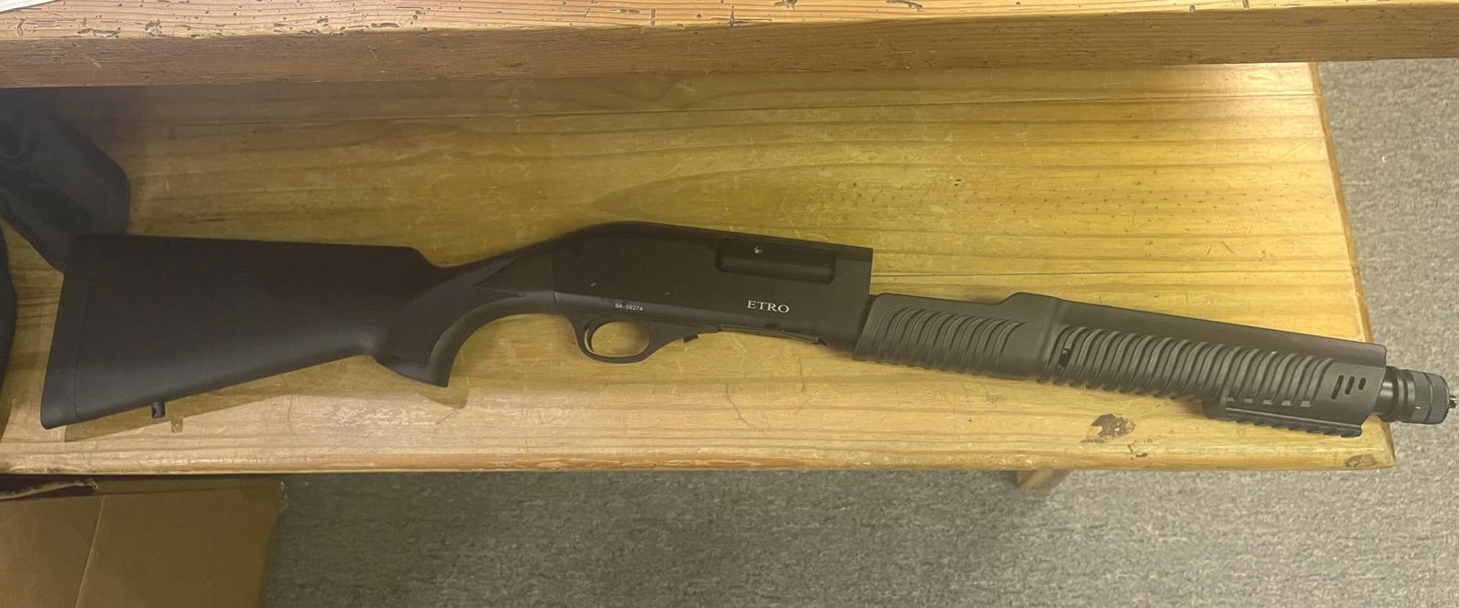 ATA ETRO 9 12 GA PUMP SHOTGUN: ATA ETRO 9 12 GA PUMP SHOTGUN 18.5 SYN - NEW IN BOX - SERIAL #SA-36274 (L2648)