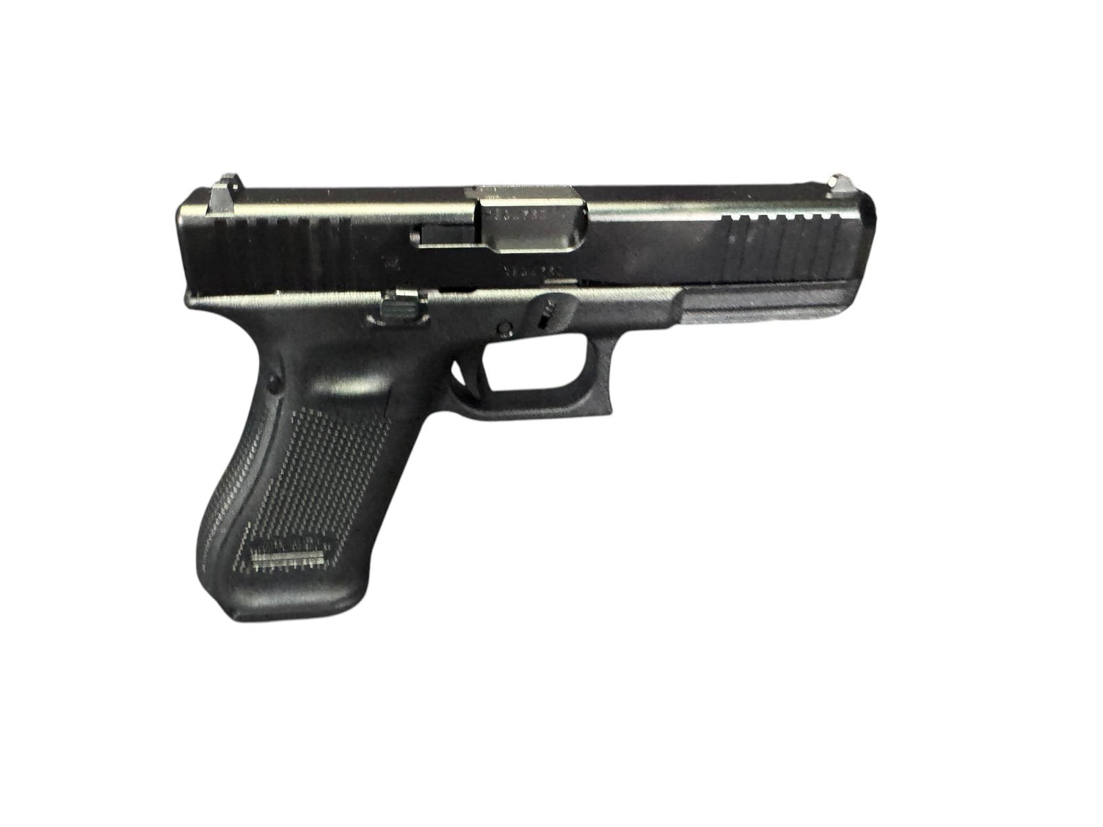 Glock G17 Gen5 Full Size 9mm Luger: Glock G17 Gen5 Full Size 9mm Luger 17+1 4.49" Black GMB Barrel, Black nDLC Serrated Slide, Black Polymer Frame w/Picatinny Rail, Black Textured w/Interchangeable Backstrap Grip, Ambidextrous. NEW IN B
