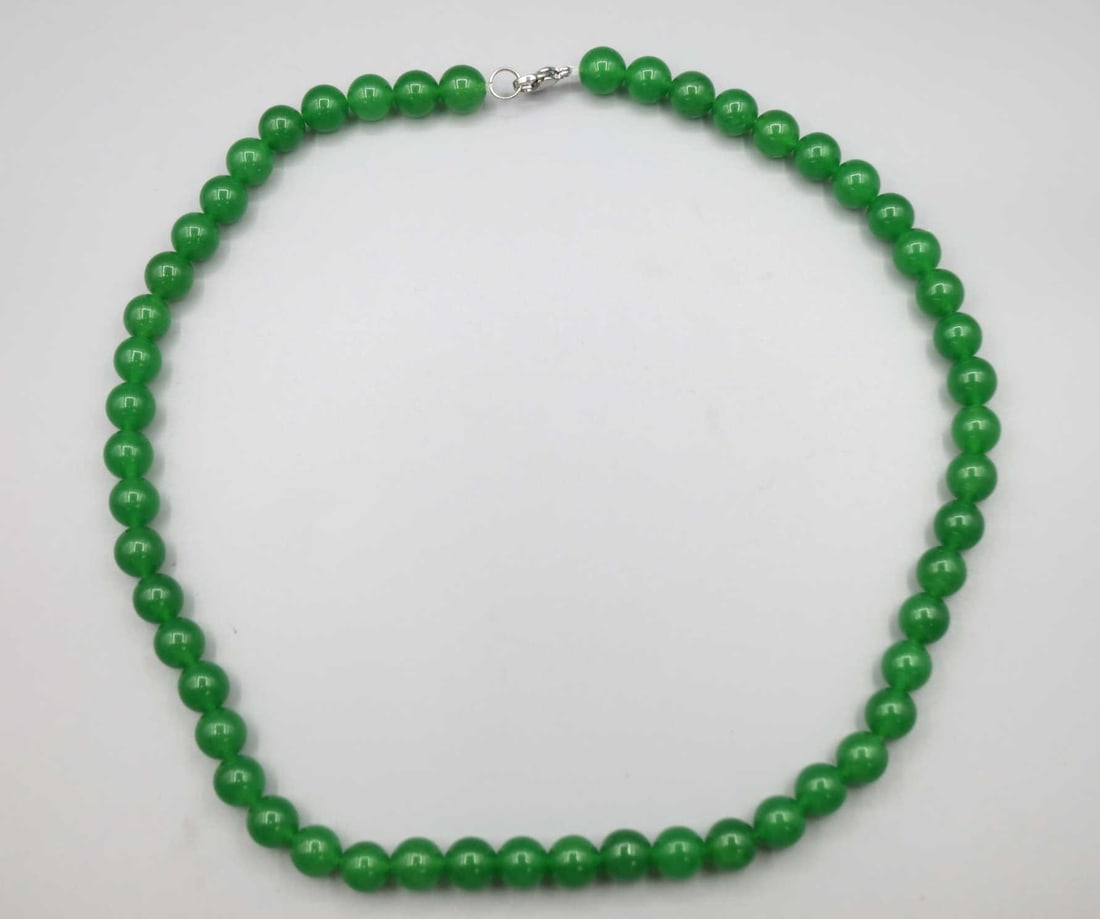 18 INCH JADE BEAD BRACELET, 3/8 INCH BEADS (1 of 3)