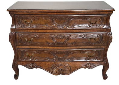 FRENCH LOUIS XV PROVINCIAL STYLE WALNUT CHEST (1 of 4)