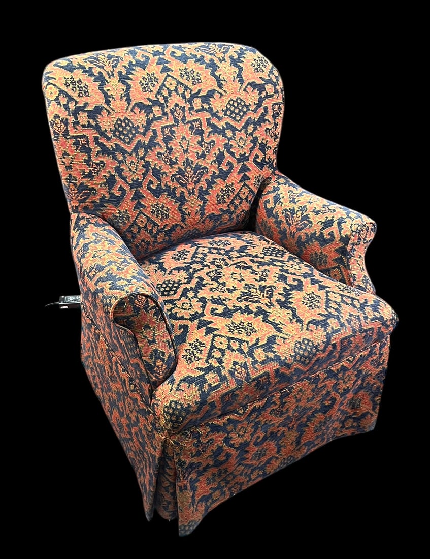 UPHOLSTERED ARMCHAIR: UPHOLSTERED ARMCHAIR Height: 39 in. by Width: 33 in. by Depth: 33 in.