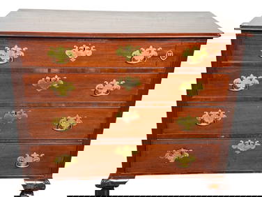 C 1850's GEORGE III MAHOGANY CHEST (1 of 4)