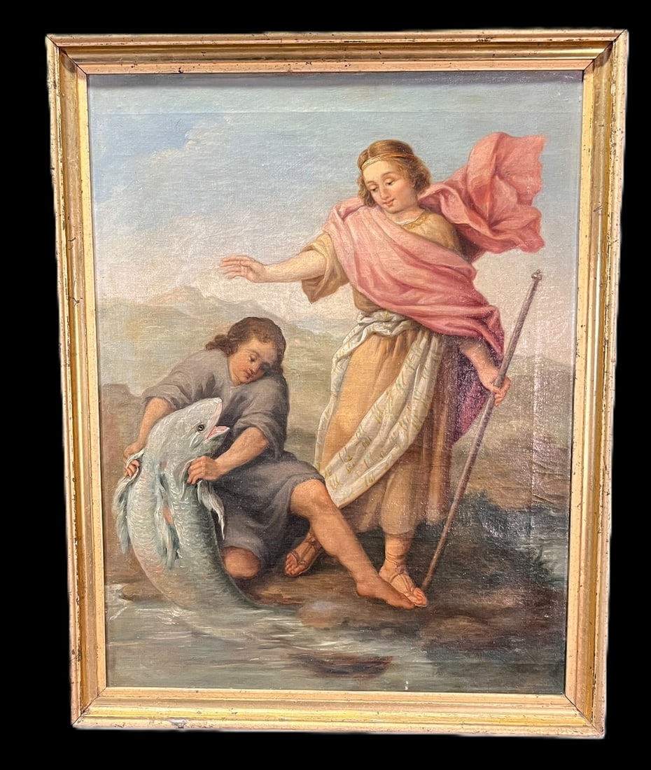 19th CENTURY ST. PETER OIL ON CANVAS PAINTING (1 of 3)