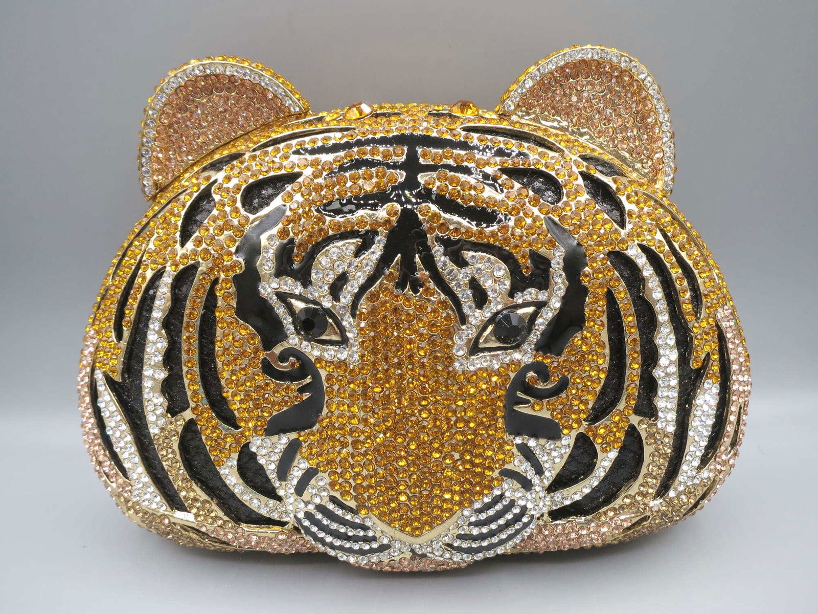 CRYSTAL EMBELLISHED TIGER MOTIF CLUTCH (1 of 5)