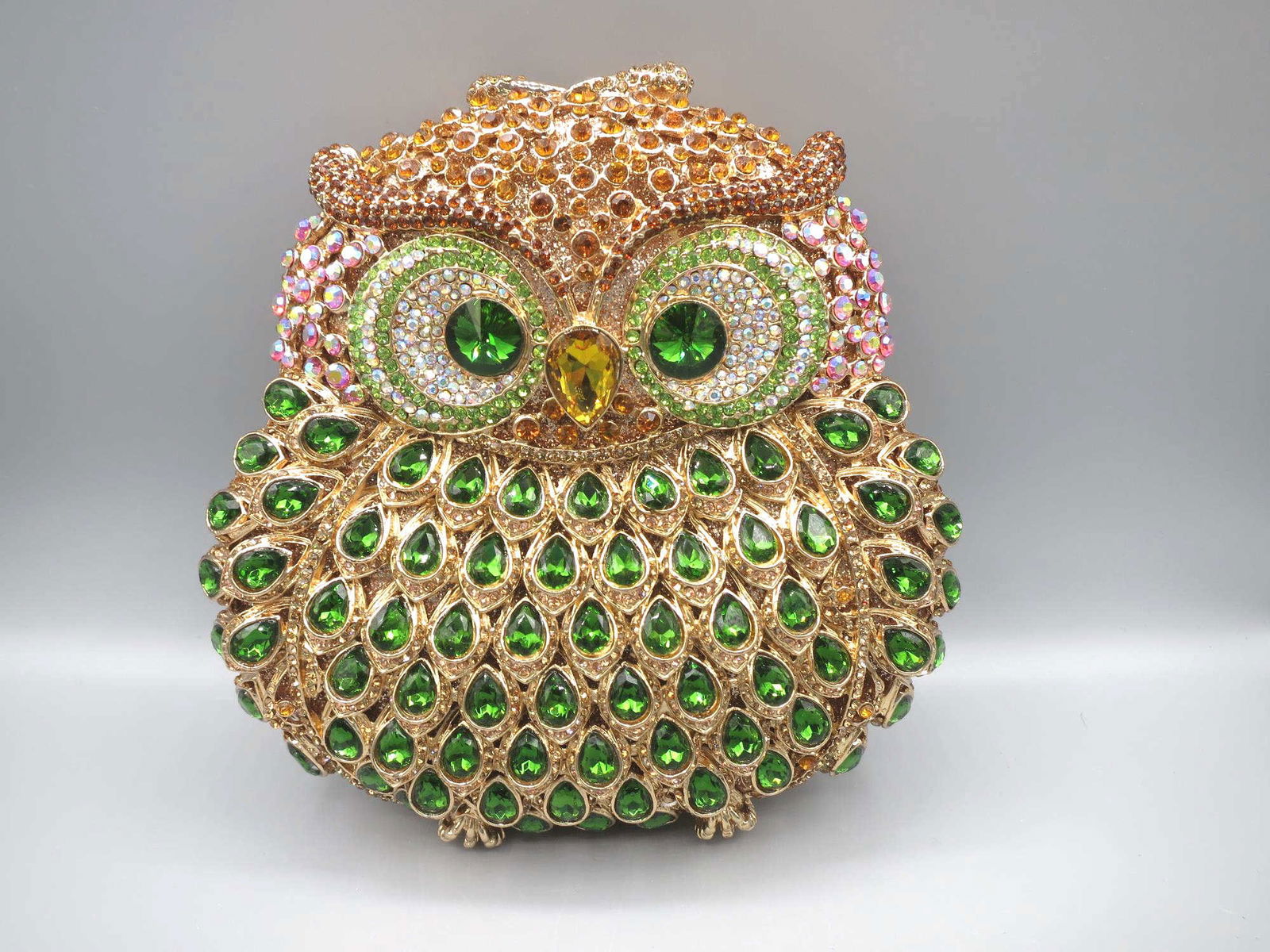 CRYSTAL EMBELLISHED OWL MOTIF CLUTCH IN PRESENTATI (1 of 5)