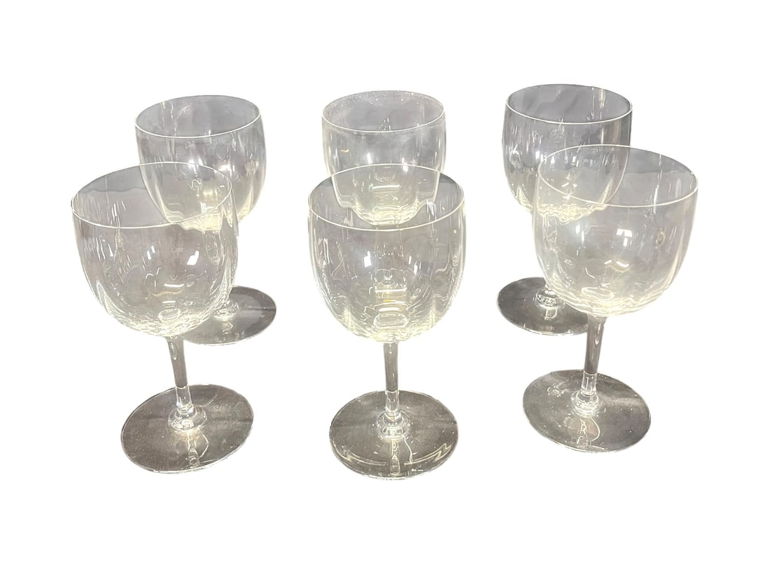 SET OF SIX BACCARAT MONTAIGNE WINE GLASSES: SET OF SIX BACCARAT MONTAIGNE WINE GLASSES Height: 7 in. by Width: 4 in. by Depth: 4 in.