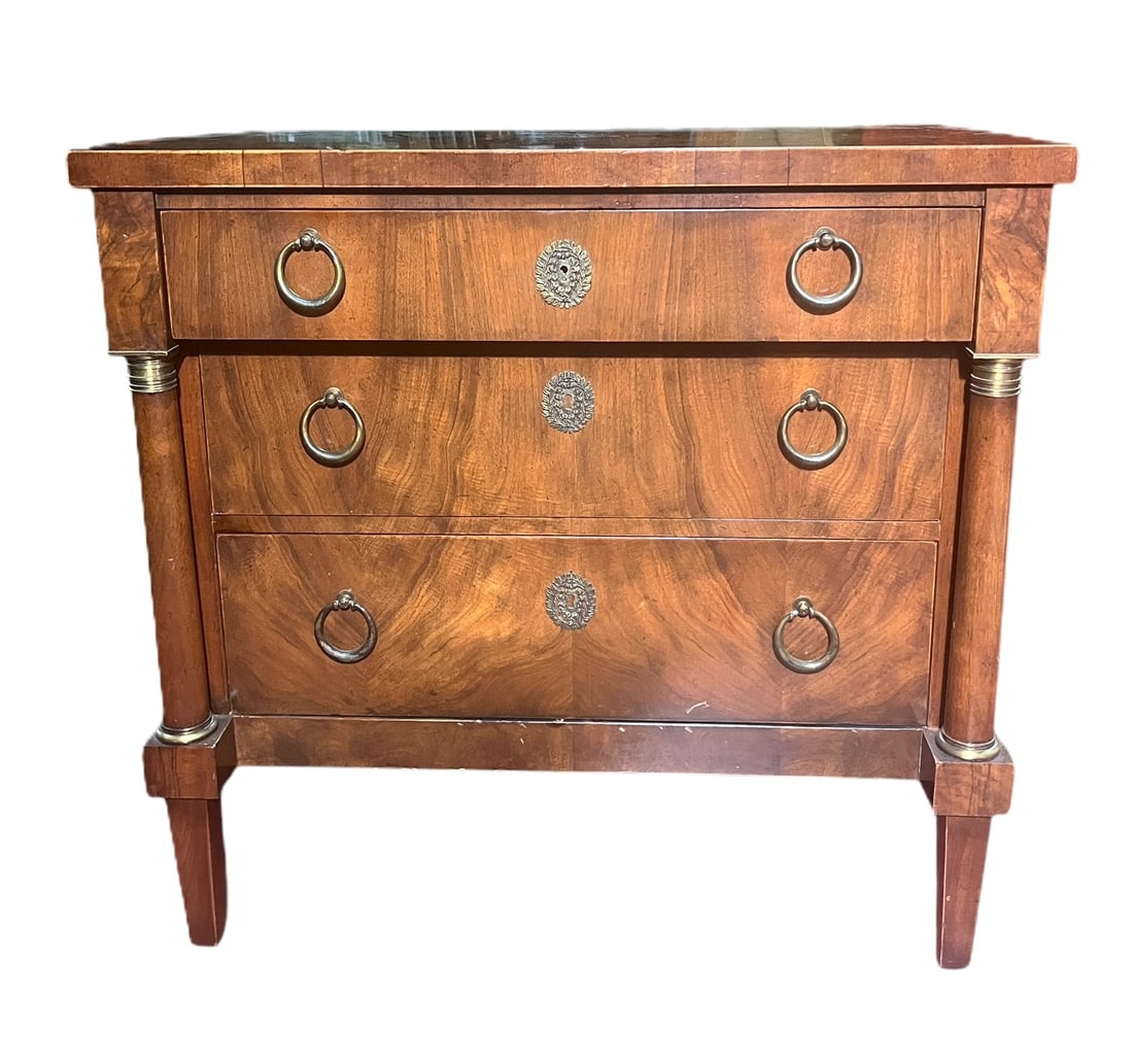 BAKER NEOCLASSICAL STYLE THREE DRAWER CHEST (1 of 4)
