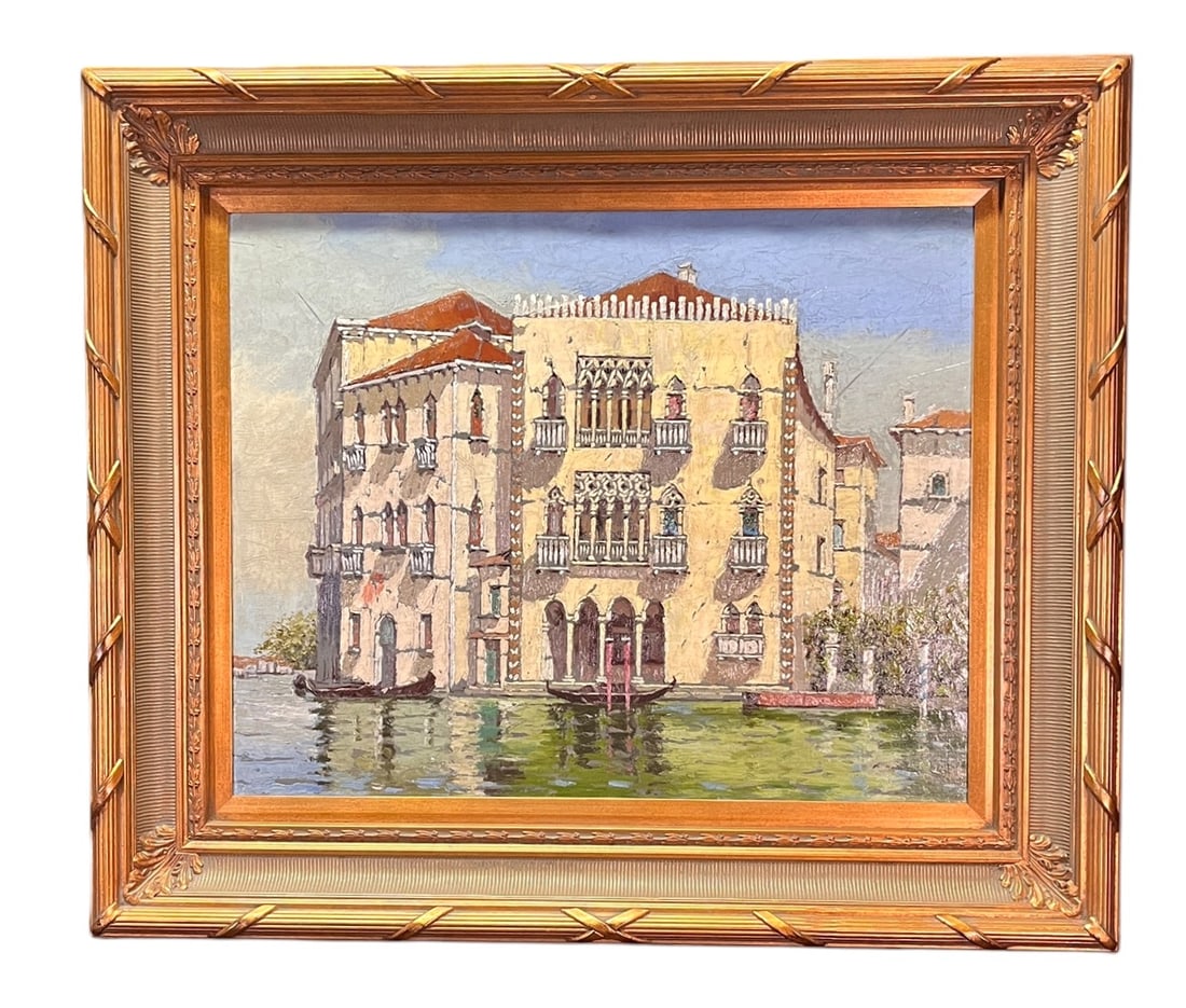 VENICE ACRYLIC ON CANVAS PAINTING: VENICE ACRYLIC ON CANVAS PAINTING, SIGNED BY LISTED ARTIST Height: 35 in. by Width: 42 in.