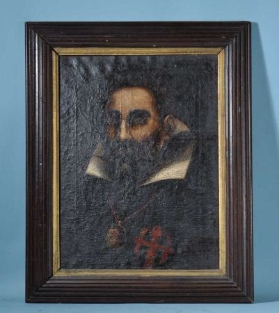 ANTIQUE SPANISH "PORTRAIT OF GENTLEMAN", CIRCA 170: ANTIQUE SPANISH "PORTRAIT OF A GENTLEMAN" OIL ON CANVAS. CIRCA 1700. Height: 28.5 in. by Width: 23 in.