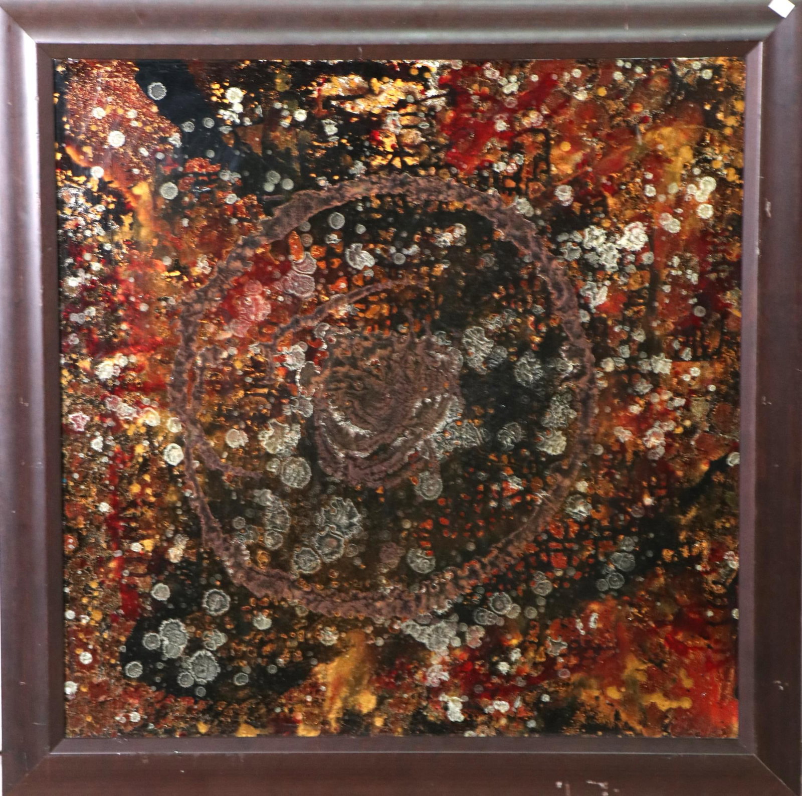 UNTITLED ABSTRACT BY BLAKELY BERING. Height: 35 & 29.5 in. by Width: 35 & 29.5 in. by Depth: 1 in.: UNTITLED ABSTRACT BY BLAKELY BERING. Height: 35 & 29.5 in. by Width: 35 & 29.5 in. by Depth: 1 in.