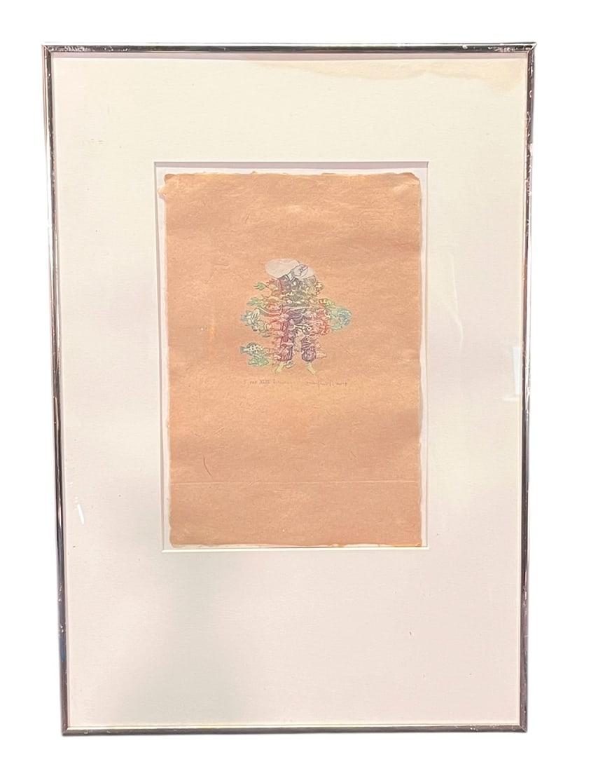 FISH AND MAN LITHOGRAPH, SIGNED BY LISTED ARTIST  Height: 22 in. by Width: 15 in. (1 of 3)