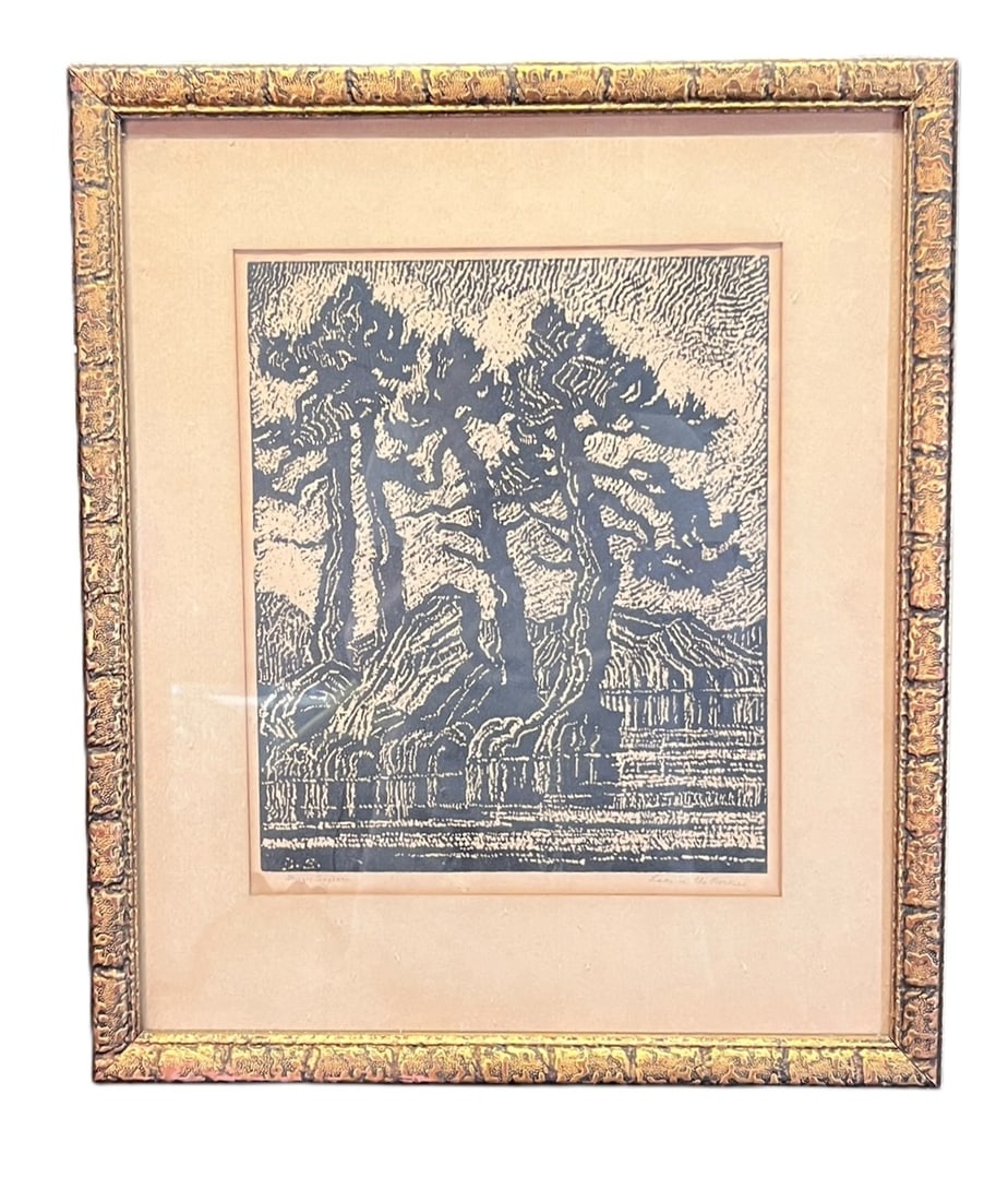 ANTIQUE WOODBLOCK Height: 19.5 in. by Width: 16.5  in. (1 of 3)