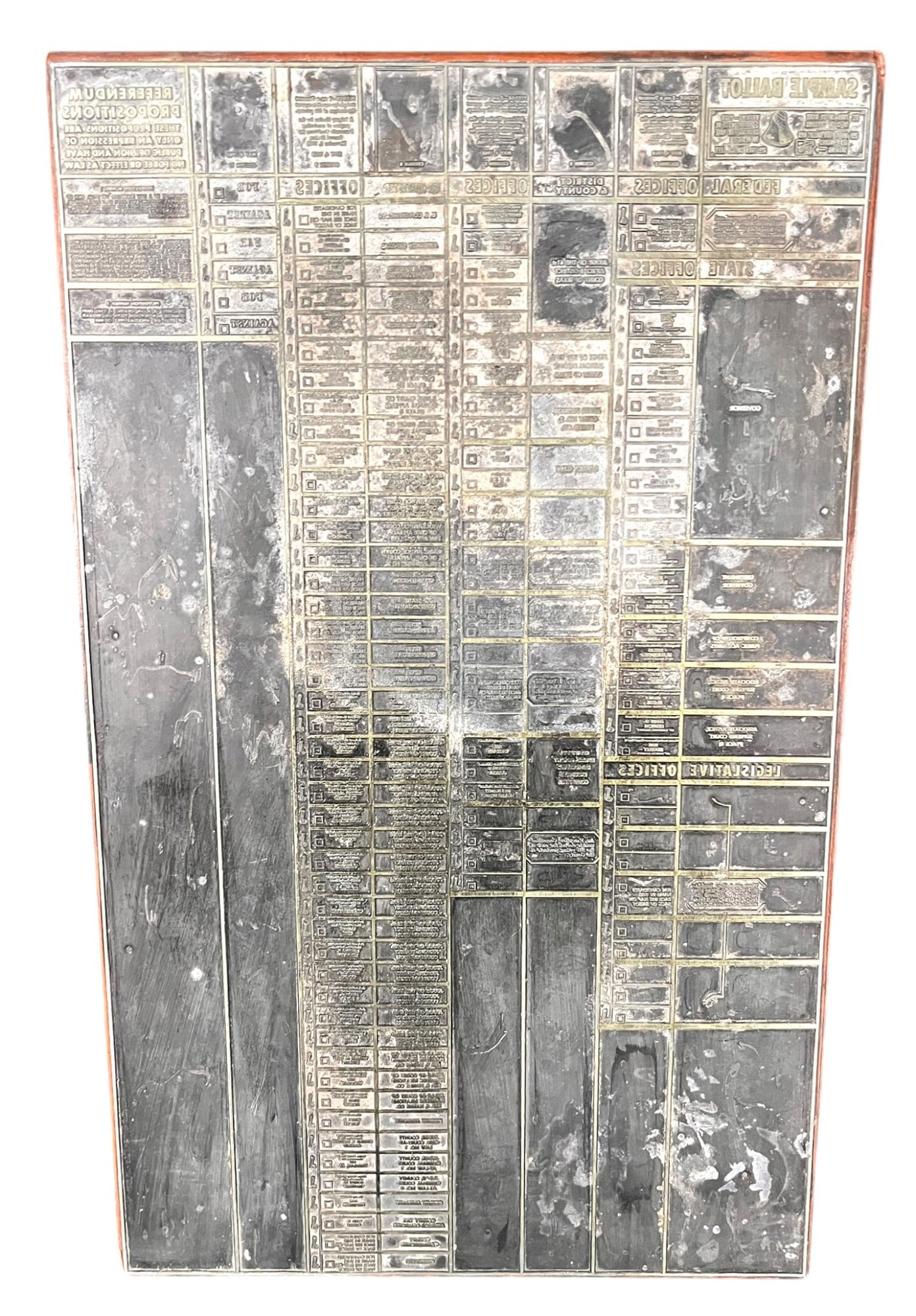 SAMPLE BALLOT METAL ART Height: 21 in. by Width:  12.5 in. (1 of 2)