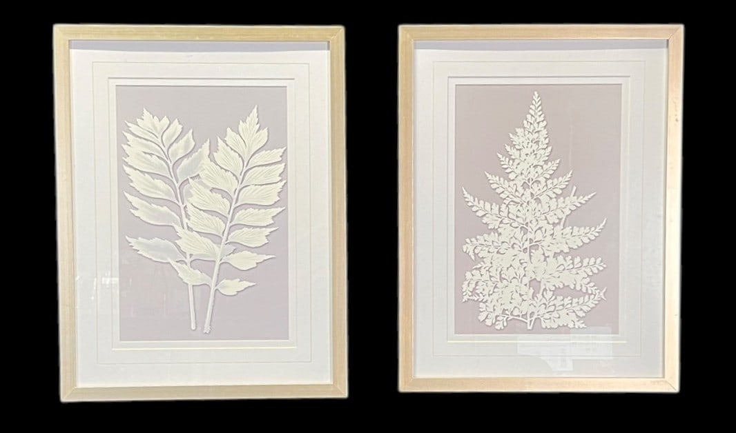PAIR OF BOTANTICAL PRINTS FRAMED Height: 25.5 in.  by Width: 19.5 in. (1 of 4)