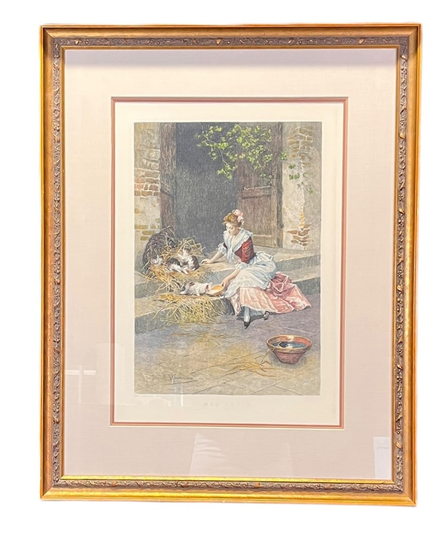 "MES CHATS" PRINT BY DANIEL HERNANDEZ Height: 31  in. by Width: 24.5 in. (1 of 4)