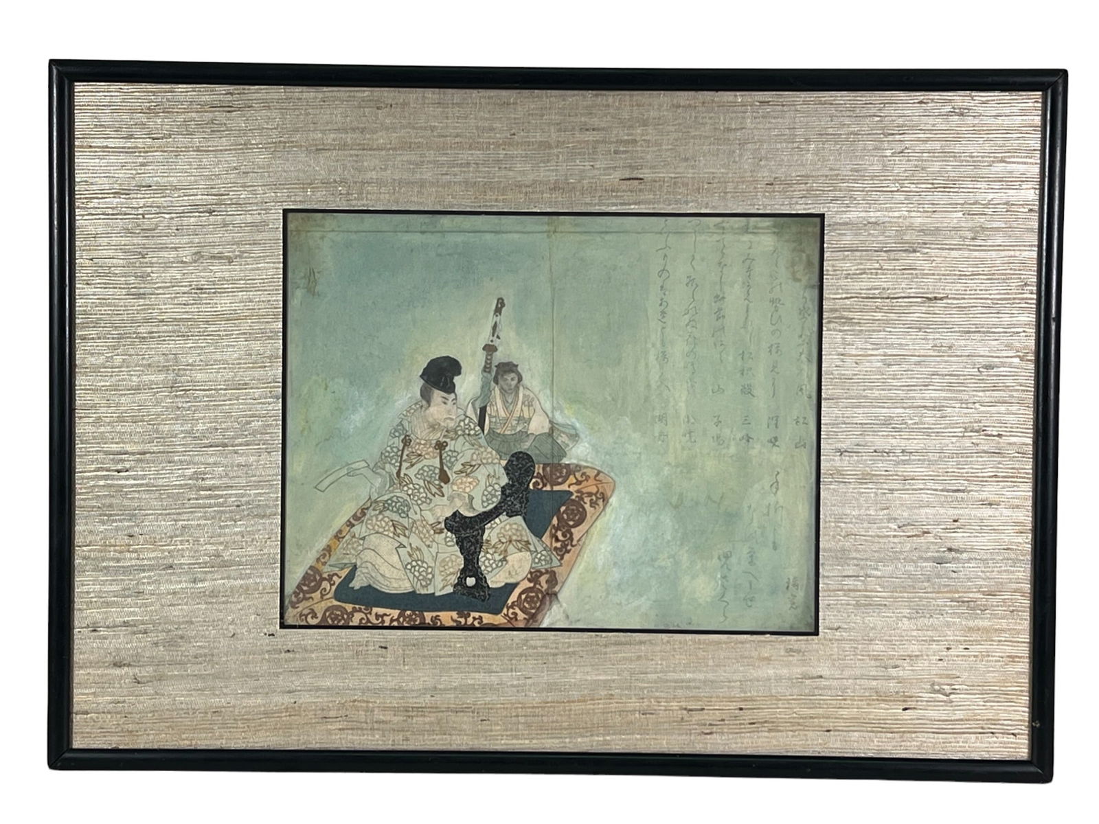 JAPANESE FRAMED & MATTED PRINT. Height: 24.5 in.  by Width: 34 in. by Depth: 1 in. (1 of 4)