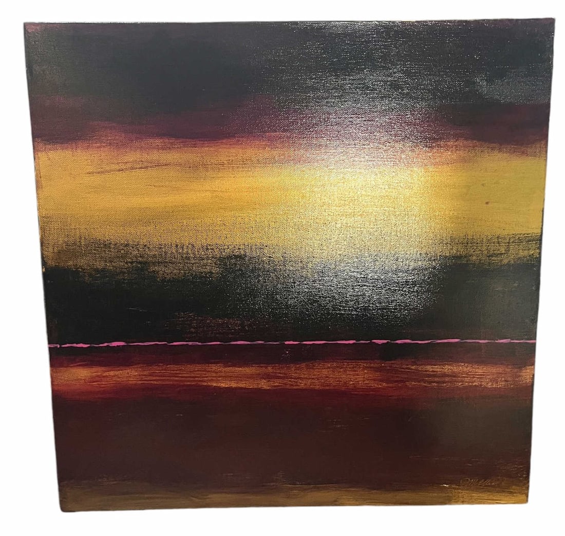JIM ELLIS "TILE #5 " ACRYLIC ON CANVAS. UNFRAMED. Height: 20 in. by Width: 20 in.: JIM ELLIS "TILE #5 " ACRYLIC ON CANVAS. UNFRAMED. Height: 20 in. by Width: 20 in.
