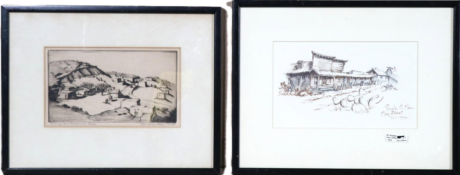 PAIR OF NEW MEXICO LANDSCAPE - DOROTHY S. Height: 12 in. by Width: 15.5 in.: PAIR OF NEW MEXICO LANDSCAPE - DOROTHY S. Height: 12 in. by Width: 15.5 in.