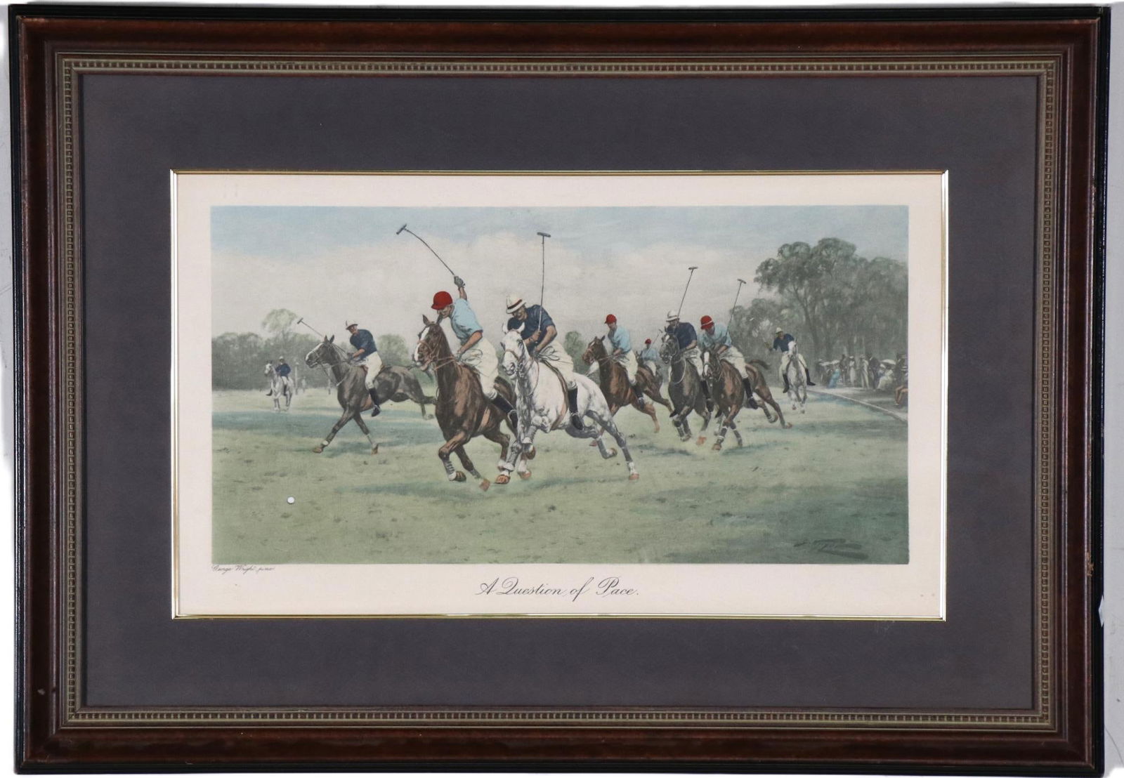 GEORGE WRITE- AN ILLUSION OF PACE Height: 23 in. by Width: 33 in: GEORGE WRITE- AN ILLUSION OF PACE Height: 23 in. by Width: 33 in