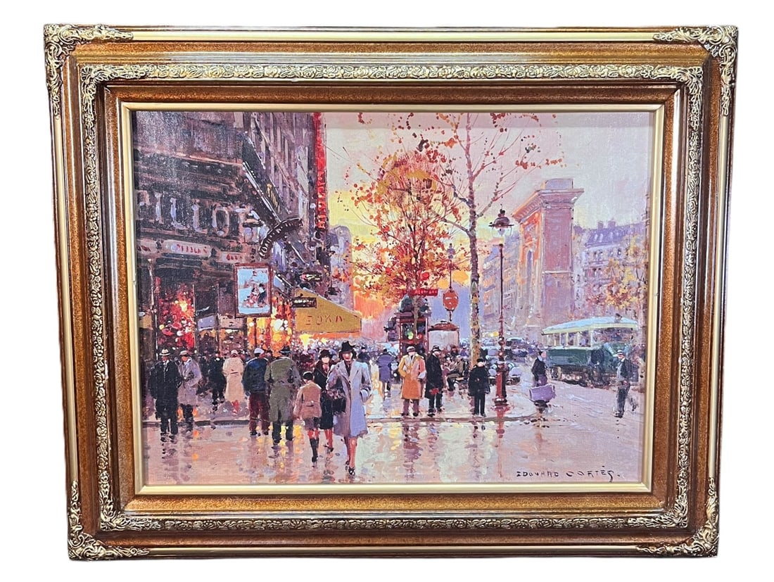 CITY STREETS PRINT BY EDWARD COATES Height: 25 in.  by Width: 31 in. (1 of 3)