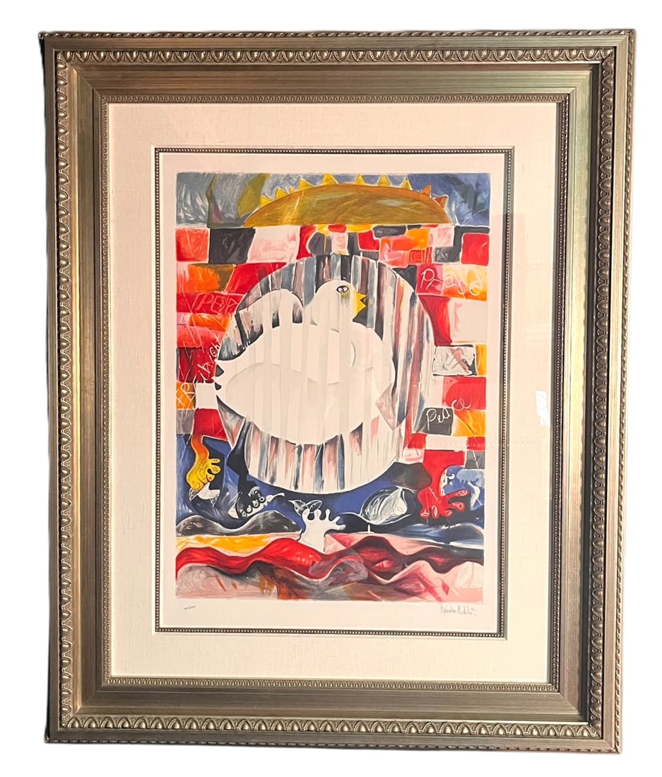 ALEXANDRIA NECHITA EARTH IS A PLANET WITH ONE  PEACE NUMBERED PRINT, #495/2500. Height: 43 in. by (1 of 2)