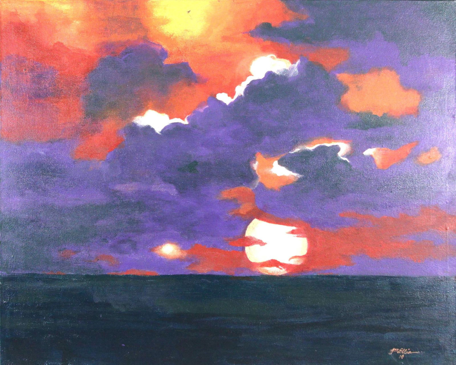 'PASSING STORM' SUNSET BY JIM ELLIS Height: 24 in.  by Width: 30 in. (1 of 4)