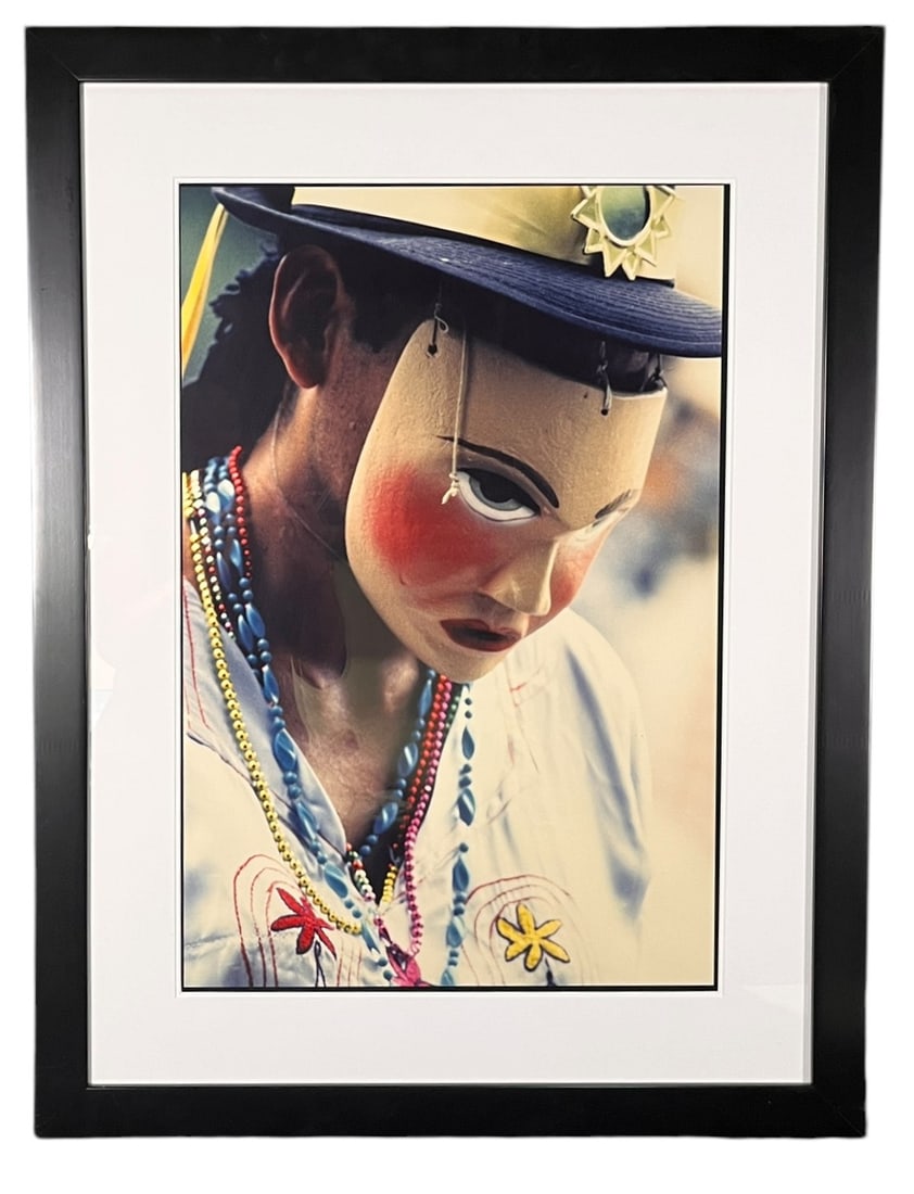 MASK PHOTOGRAPH BY GEORGE O. JACKSON. Height: 32.5 in. by Width: 24.5 in.: MASK PHOTOGRAPH BY GEORGE O. JACKSON. Height: 32.5 in. by Width: 24.5 in.