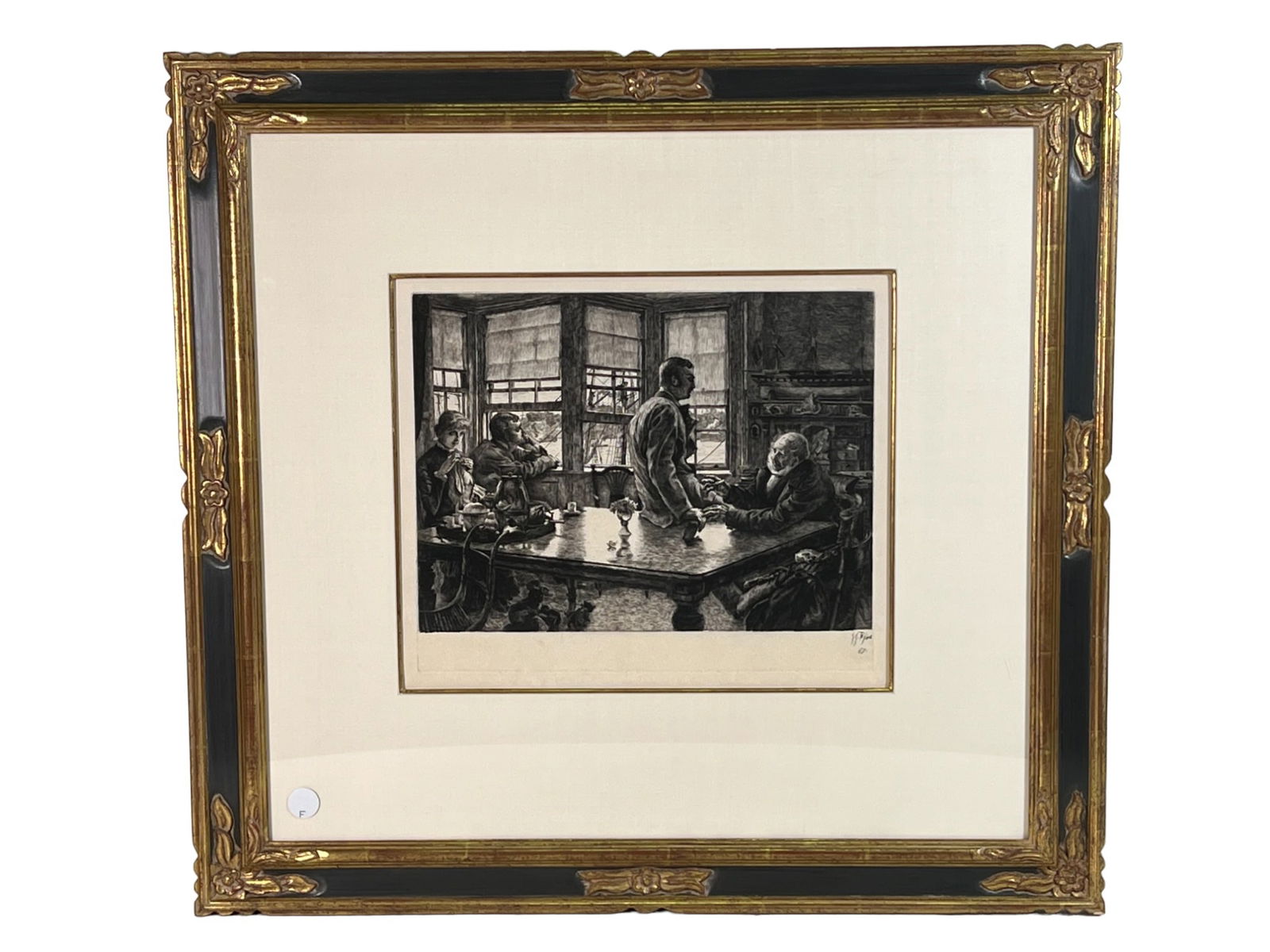 J.J. TISSOT 19th CENTURY ENGRAVING. GILT FRAMED  AND MATTED. Height: 27.5 in. by Width: 29.5 (1 of 2)