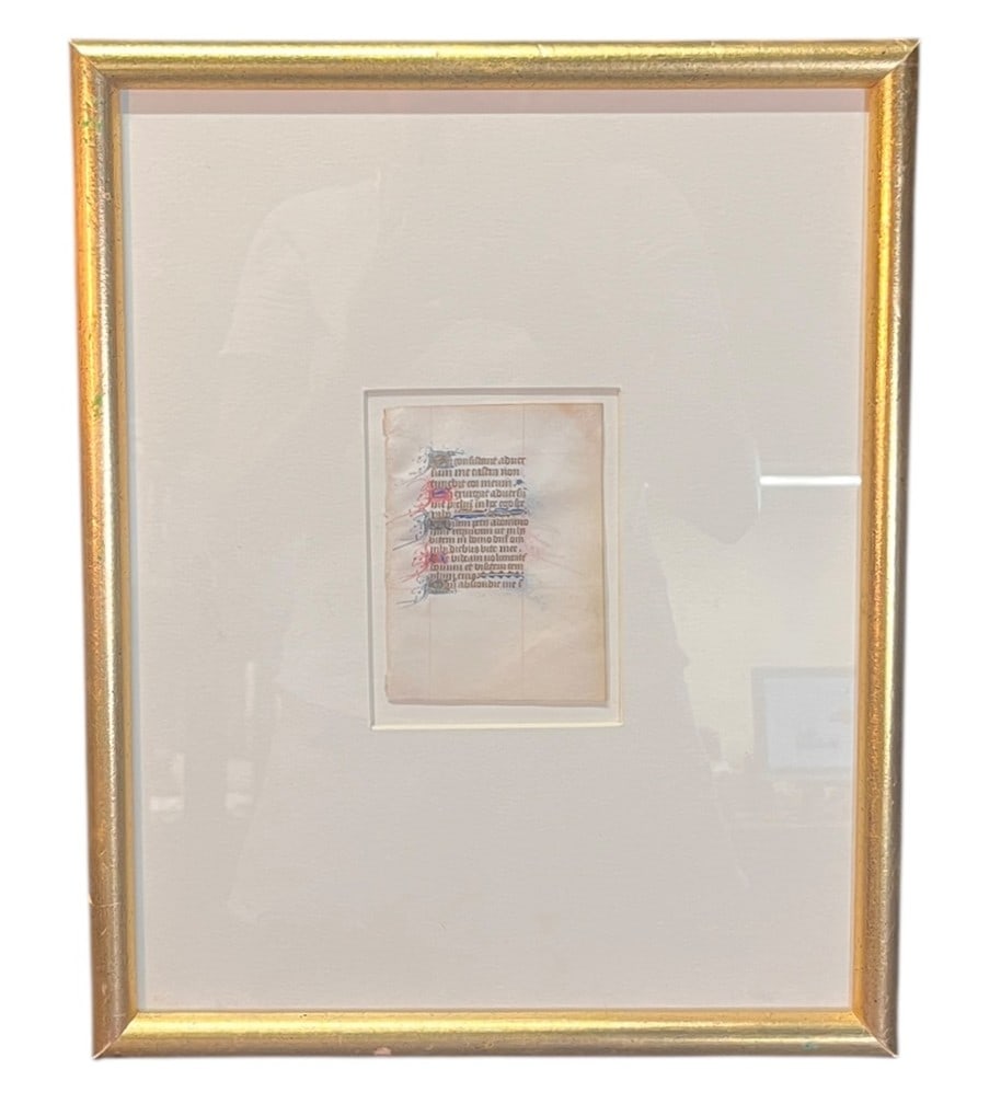 MEDIEVAL MANUSCRIPT FRAMED Height: 15 in. by Width: 12 in.: MEDIEVAL MANUSCRIPT FRAMED Height: 15 in. by Width: 12 in.