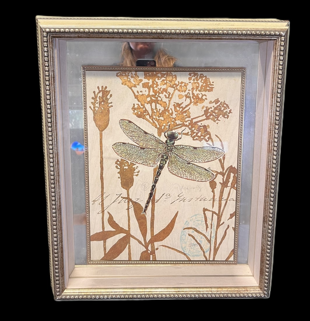 MIRRORED DRAGON FLY PRINT Height: 23 in. by Width: 19 in.: MIRRORED DRAGON FLY PRINT Height: 23 in. by Width: 19 in.