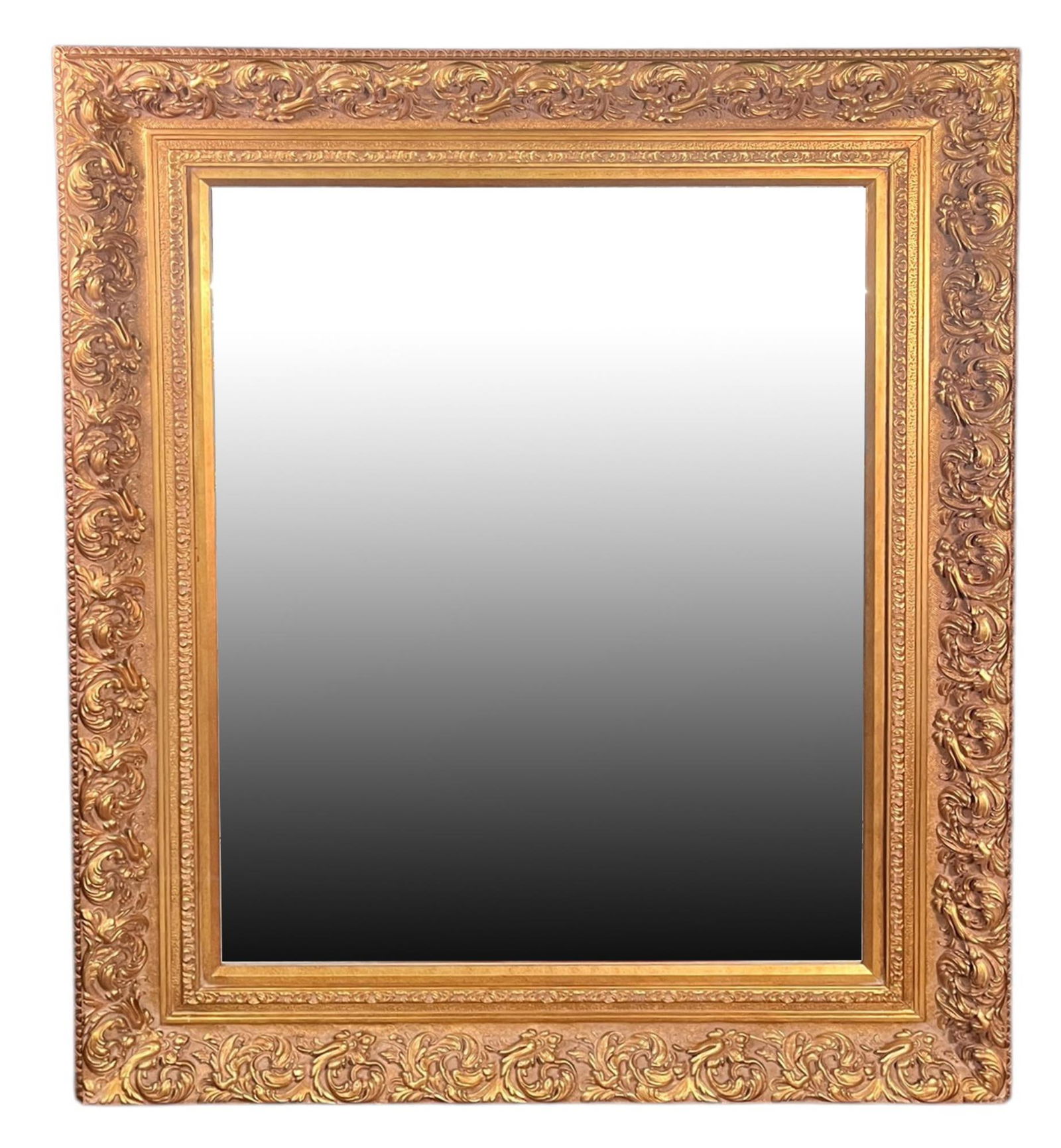 GILT FRAMED BEVELED GLASS MIRROR (1 of 3)