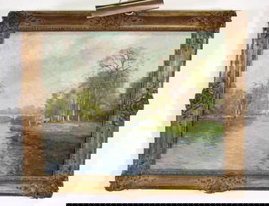 JULIAN ONDERDONK LANDSCAPE OIL PAINTING