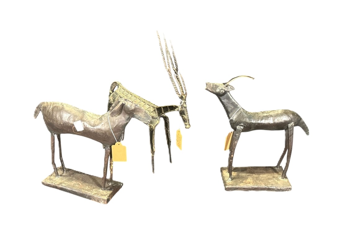 SET OF THREE MID-CENTURY METAL ANIMALS (1 of 4)