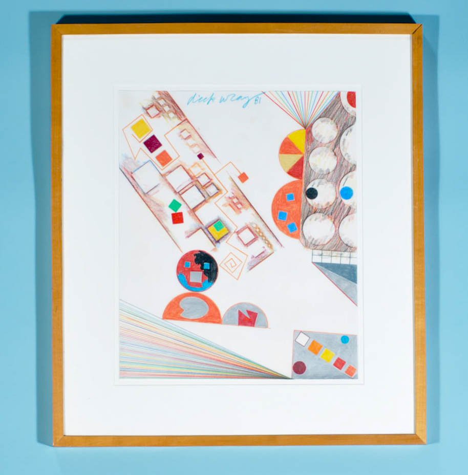 DICK WRAY "UNTITLED" COLORED PENCIL ON PAPER: DICK WRAY "UNTITLED" COLORED PENCIL ON PAPER. Height: 17 in. by Width: 14