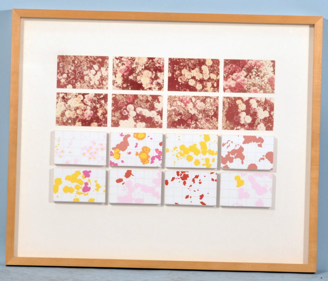 AL SOUZA "FLOWER PAINTINGS" 8 PHOTOS & 8 ACRYLICS: AL SOUZA "FLOWER PAINTINGS" 8 PHOTOS & 8 ACRYLICS. Height: 24 in. by Width: 28 in.