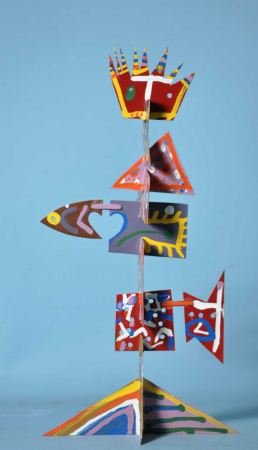 DICK WRAY "UNTITLED" ART FIGURE.: DICK WRAY "UNTITLED" ART FIGURE. Height: 17 in. by Width: 7 1/2 in.