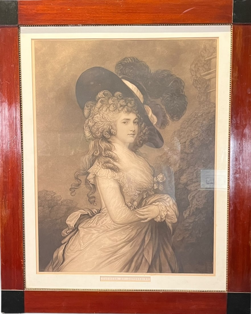 C 1890 DUTCHESS OF DEVONSHIRE ENGRAVING (1 of 3)