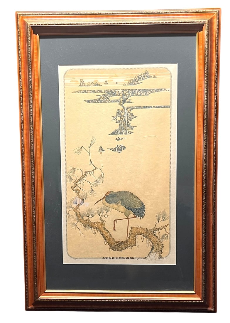 "CRANE OF THE PINE LIMB" SERIGRAPH -JOHN PAYNE (1 of 3)