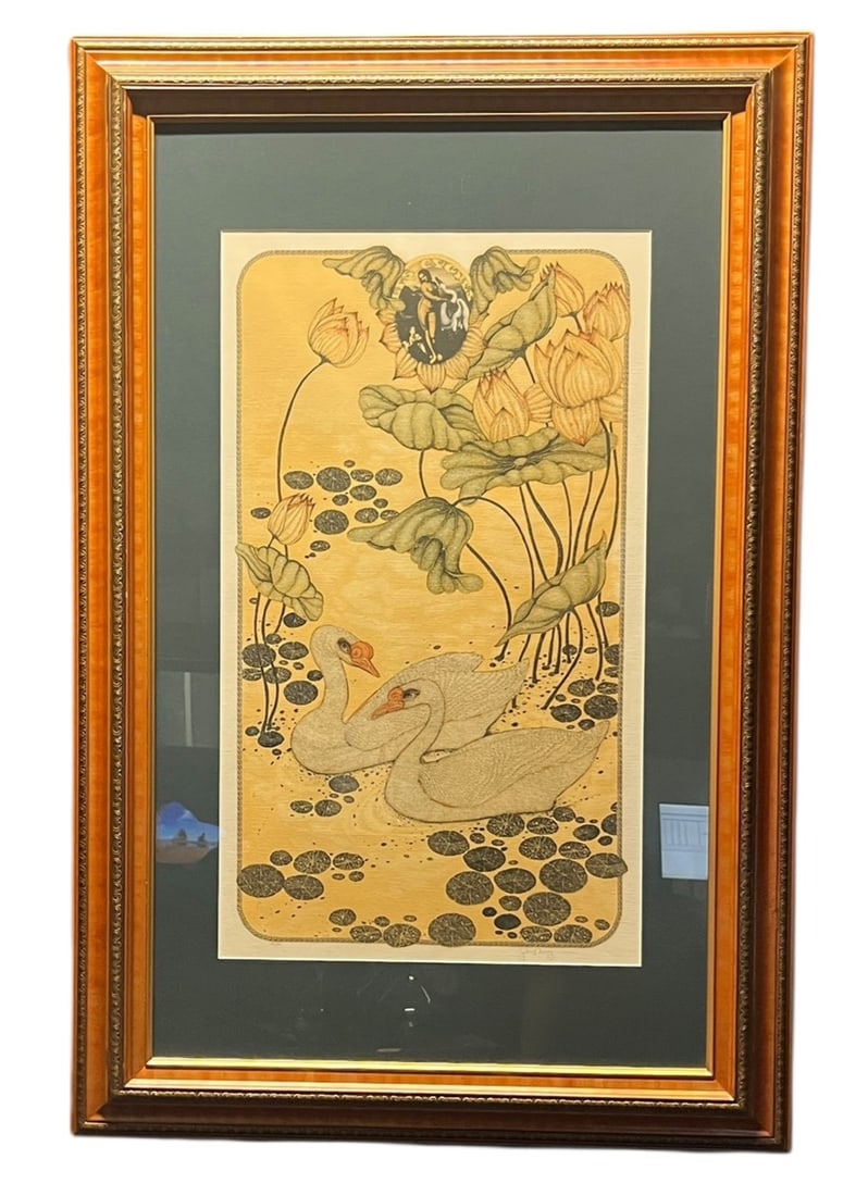 LITHOGRAPH BY JOHN PAYNE: LITHOGRAPH BY JOHN PAYNE Height: 24 in. by Width: 4 in. by Depth: 4 in.