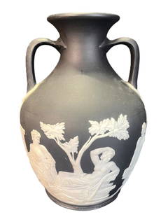 WEDGWOOD PORTLAND VASE: WEDGWOOD PORTLAND VASE. Height: 8.5 in. by Width: 6 in.