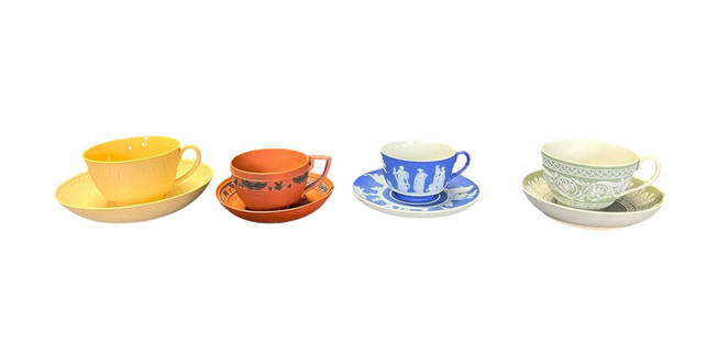 FOUR WEDGWOOD TEACUPS: FOUR WEDGWOOD TEACUPS. Height: 6.5 in. by Width: 6.5
