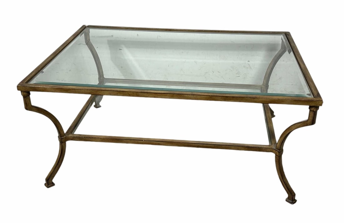 CAMARGUES BRASS/GLASS COCKTAIL TABLE (1 of 2)