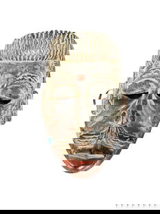 AFRICAN TRIBAL MASK: AFRICAN TRIBAL MASK 72 Height: 13 in. by Width: 9 in. by Depth: 6 in.