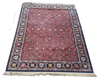 HAND WOVEN RED PERSIAN RUG 9 X 12 FEET: HAND WOVEN RED PERSIAN RUG 9 X 12 FEET Height: 148 IN in. by Width: 104 IN