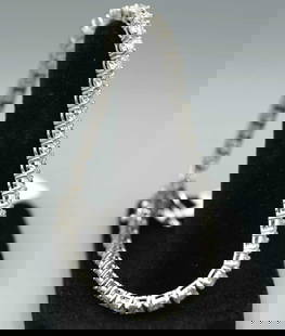 14K WHITE GOLD DIAMOND TENNIS BRACELET  6 1/2 INCH: 14K WHITE GOLD DIAMOND TENNIS BRACELET 6 1/2 INCH 14KW 7.53 GM RD 47 6.00 6.5 B2210182 14