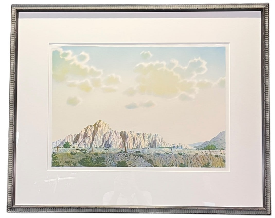 "TALOA, NEW MEXICO" LITHOGRAPH BY KEVIN RASMUSSEN: "TALOA, NEW MEXICO" LITHOGRAPH BY KEVIN RASMUSSEN. Height: 31 in. by Width: 39 in.
