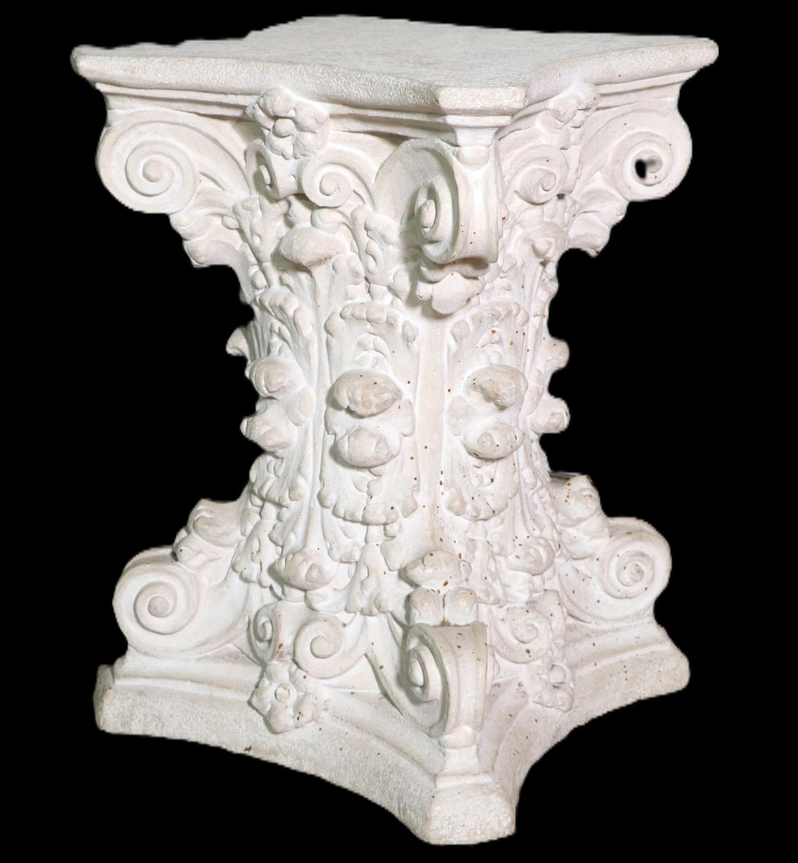 CORINTHIAN CAST PLASTER COLUMN PEDESTAL BASE (1 of 4)