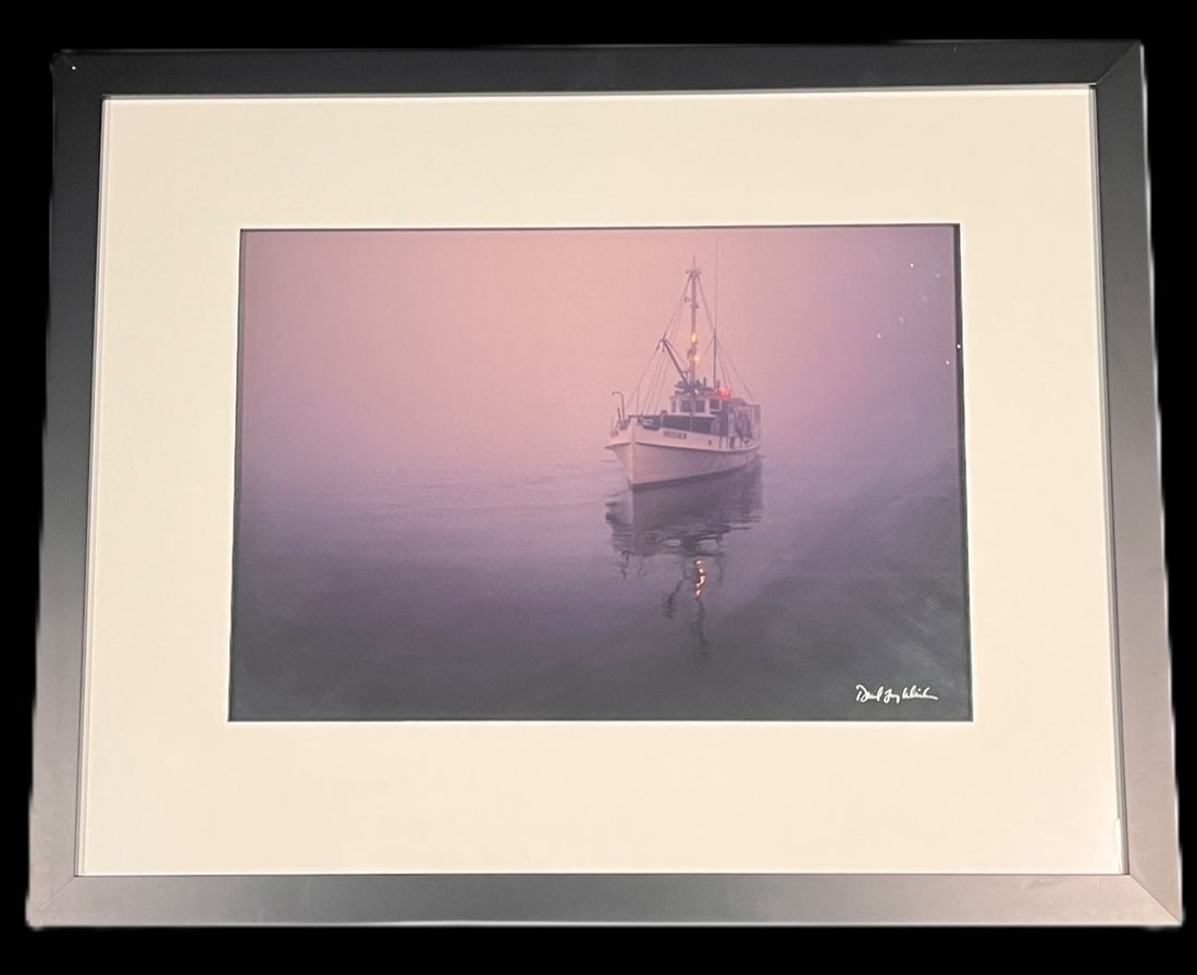 "THE LAURA B IN FOG" CIBRACHROME PRINT BY DAVID: "THE LAURA B IN FOG" CIBRACHROME PRINT BY DAVID LORENZ WINSTON. Height: 28 in. by Width: 36 in.