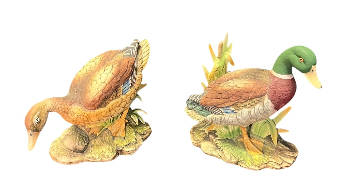 TWO MALLARD DUCK FIGURES BY ANDREA (1 of 4)