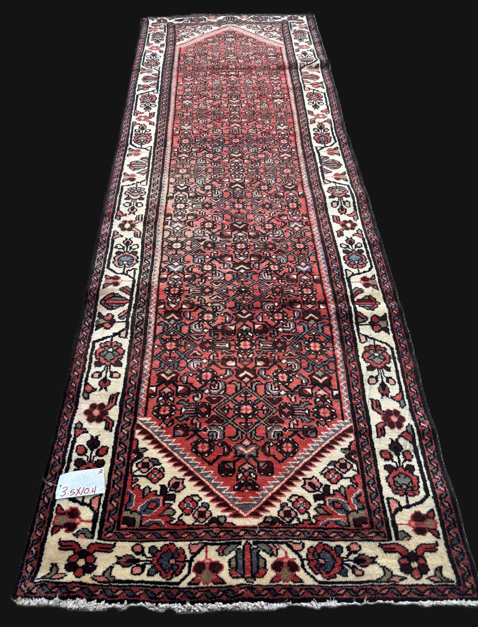 ANTIQUE PERSIAN HAND KNOTTED HAMADAN RUNNER (1 of 1)
